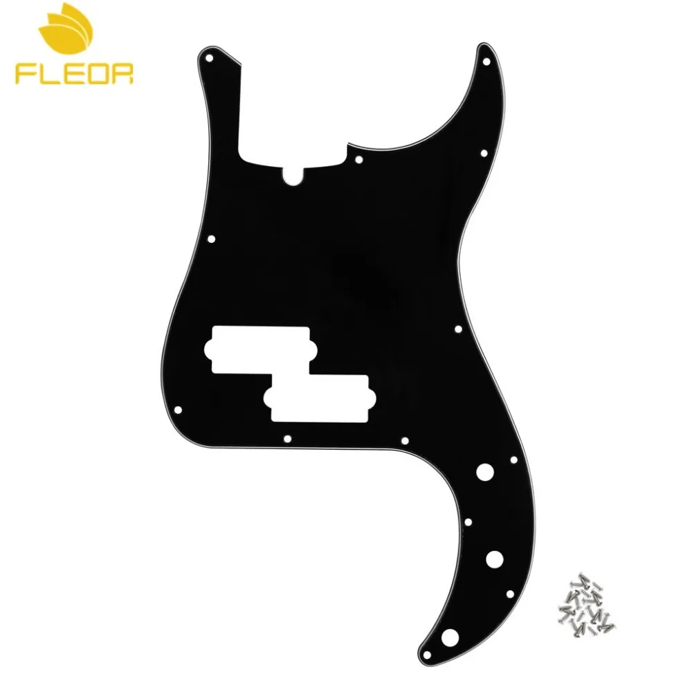 Гибкая трехслойная черная стандартная пластина с 13 отверстиями PB P Bass Pickguard