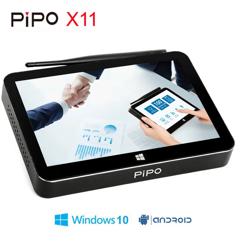 PIPO X11 Mini PC Intel Cherry Trail Z8350 2GB/32GB Smart TV Box Android Windows 10 OS 8.9 inch 1920*1200P Touch Screen Tablet