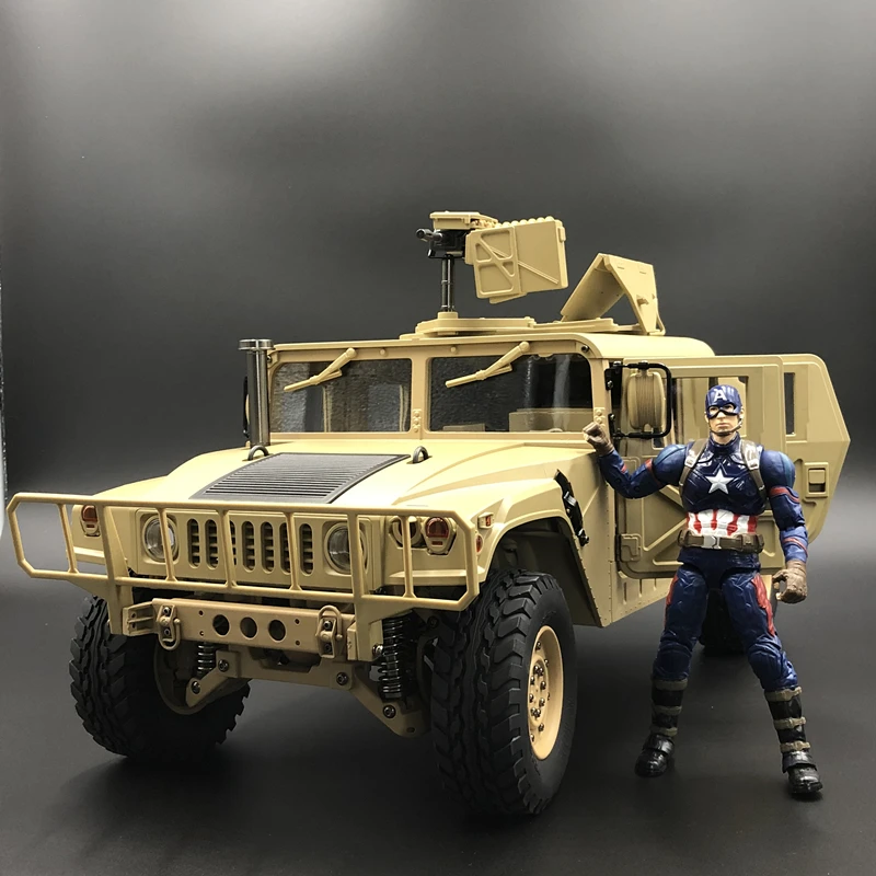 U. s.4X4MILITARY VEHICLE M1025 Humvee 1/10 rc Металлическое шасси внедорожный автомобиль HG-P408 Улучшенный светильник звуковая функция