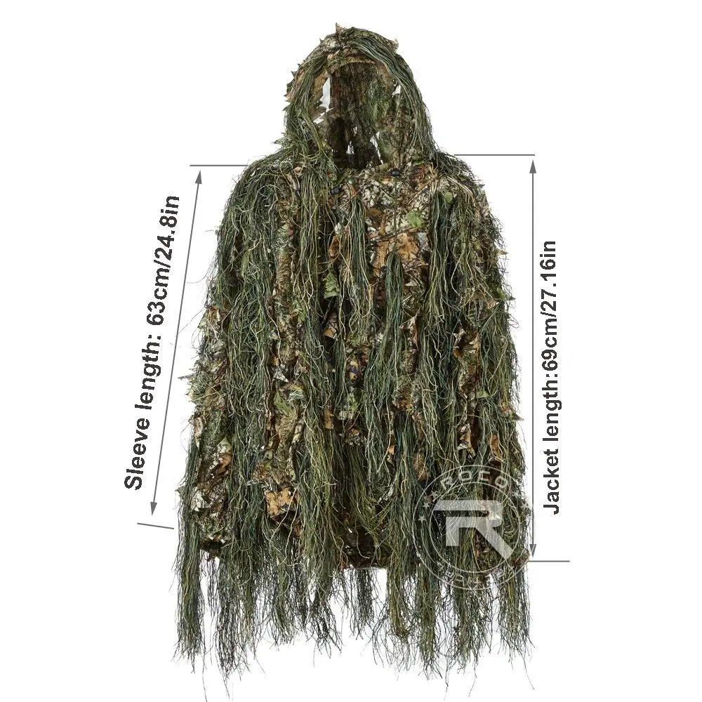 Гибридный Лесной Камуфляж Ghillie костюм светильник вес охотничий костюм, голос тихий, 3D ghillie Костюмы