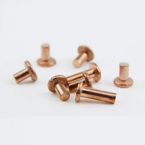 10PCS M8 Copper Rivet Flat head solid rivets 16mm 40mm long length