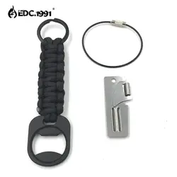 EDC.1991New Paracord карман для бутылок практические многофункциональный инструмент двойной нож из нержавеющей стали EDC карман мульти инструмент