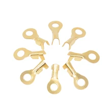 100 ピース/ロット、、 4.2 ミリメートル径銅円形スプライス端子ワイヤー裸用 0.3-1.5mm2 ワイヤー、厚さ 0.4 ミリメートル
