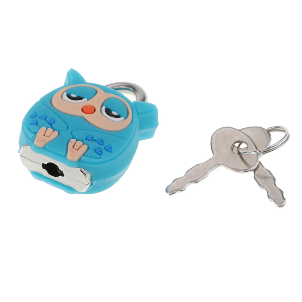 1 Set Silicone Metal Cute Animal Mini Cartoon Lock Novelty Padlock for Suitcase Luggage Safety for Drawers Closets DIY Craft 