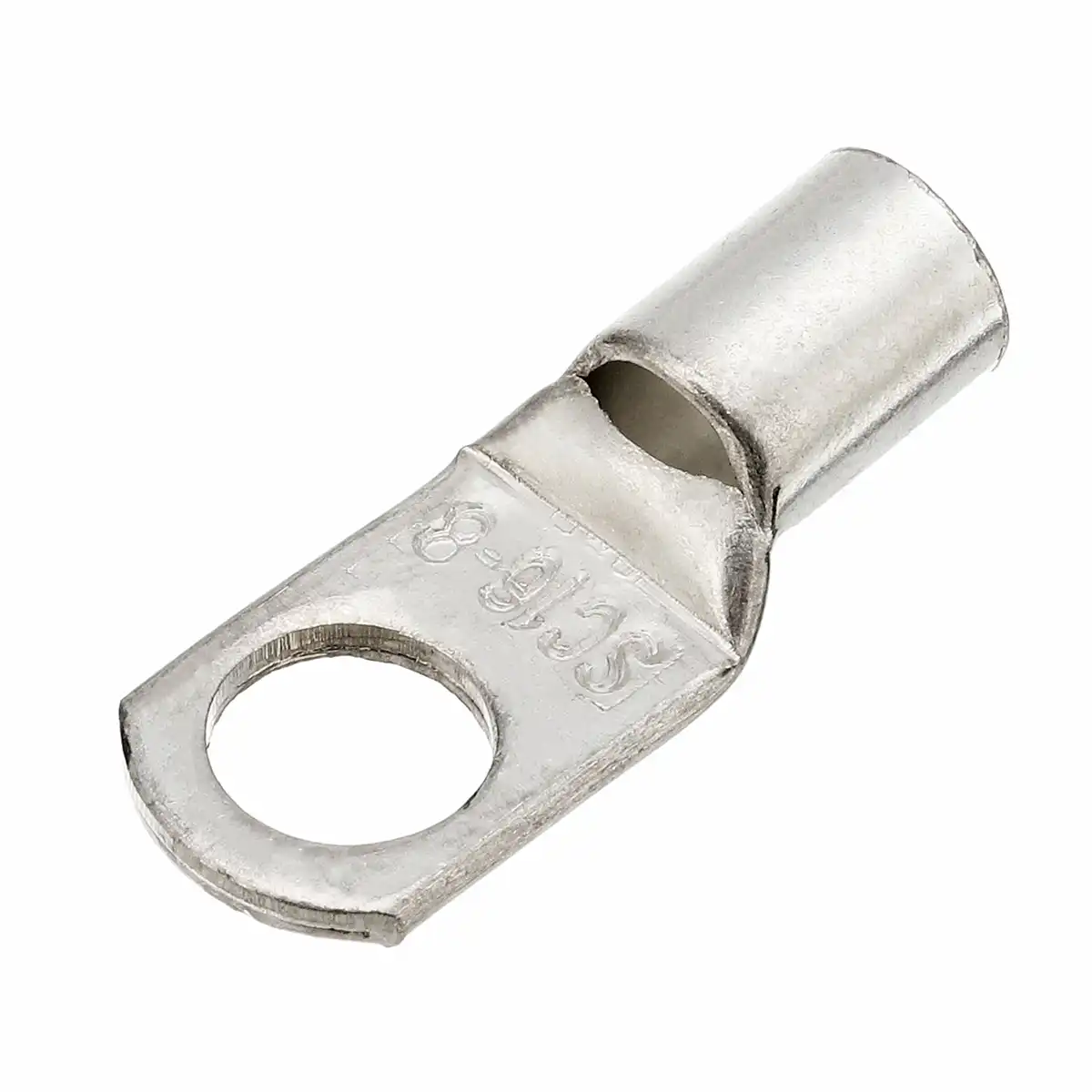 10Pcs Cable Lugs Set Terminal Silver Copper Electrical Block Wire 8mm