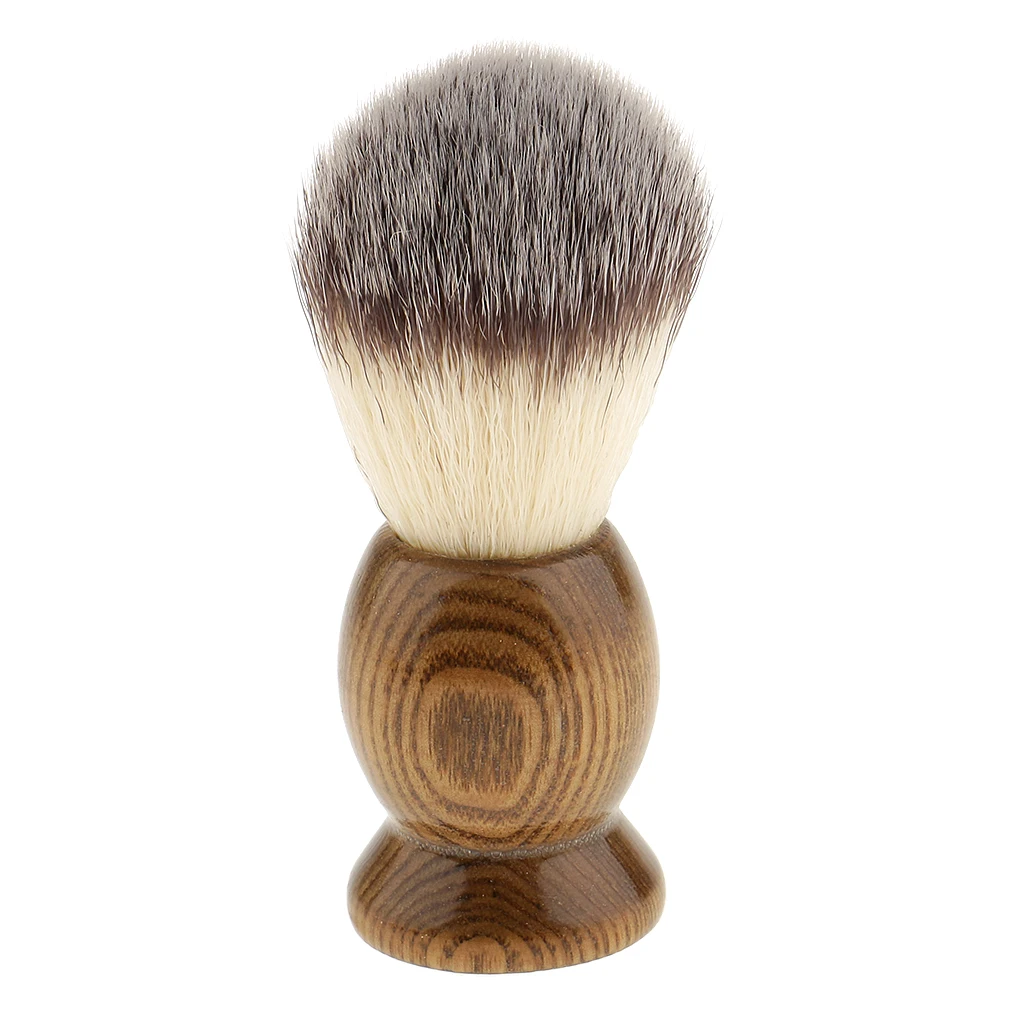 High Quality Salon Barber Men`s Shaving Brush Wood Handle Synthetic Hair Professional Salon Tool for for Shaving Razor