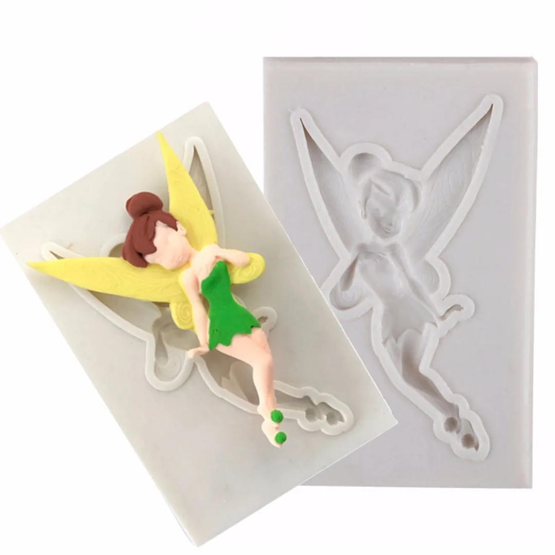 3D Fairy Figure Mould Silicone Fondant Cake Sugarcraft Chocolate Decor Mould Newest