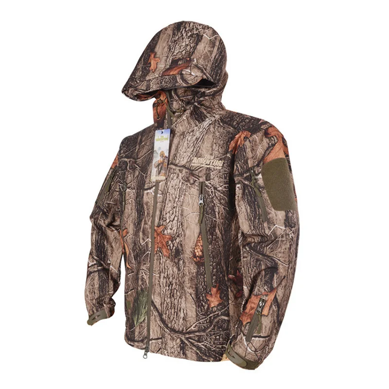 2019 de Primavera de otoño de los hombres de camuflaje táctica al aire libre Camping montañismo tiroteo Trekking traje de caza chaqueta de Shell suave 2019 de Primavera de otoño de los hombres de camuflaje táctica al aire libre Camping montañismo tiroteo Trekking traje de caza chaqueta de Shell suave