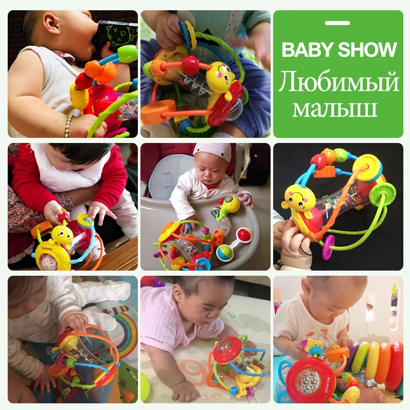 HUILE TOYS Baby Toys Ball 929 Baby Rattles Educational Toys for Babies Grasping Ball Puzzle Multifunction Bell Ball 0-18 Months HUILE TOYS Baby Toys Ball 929 Baby Rattles Educational Toys for Babies Grasping Ball Puzzle Multifunction Bell Ball 0-18 Months