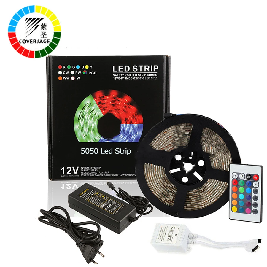 Светодиодная лента Coversage RGB 5050 5 м 300 светодиодов IP65 водонепроницаемый потолочный