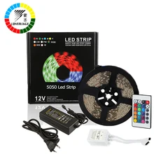 Coversage RGB 5050 Led Strip 5M 300Leds IP65 Waterproof Light Ceiling DC12V 60Leds/M With Remote Controller Home Decoration Lamp