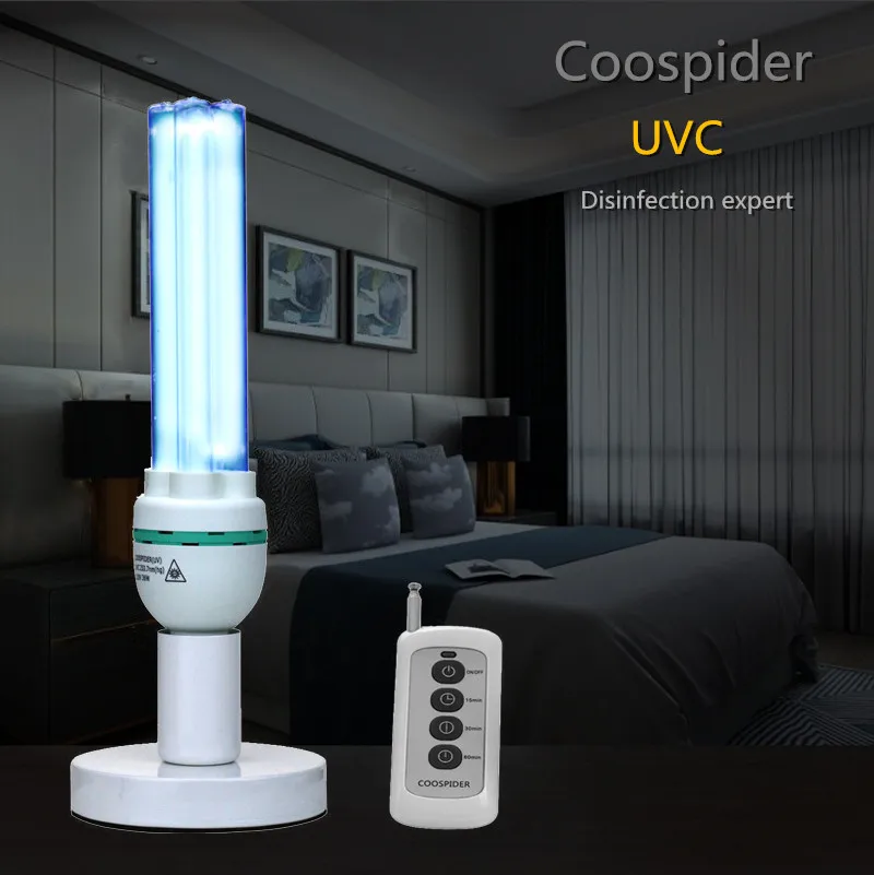 

110V Timer Remote Control UVC Germicidal Air Cleans Table Lamp Quartz Sterilizer Bulb Disinfection Kill Dust Mites Bacterial