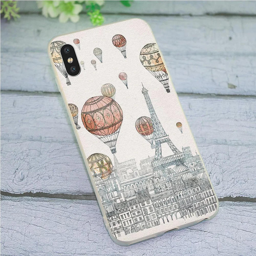 

Colorful Soft TPU Silicone Cover for iPhone XR Paris PINK Eiffel tower Phone Case for iPhone 5 5s se 6 6s plus 7 8 X Xs Max Skin