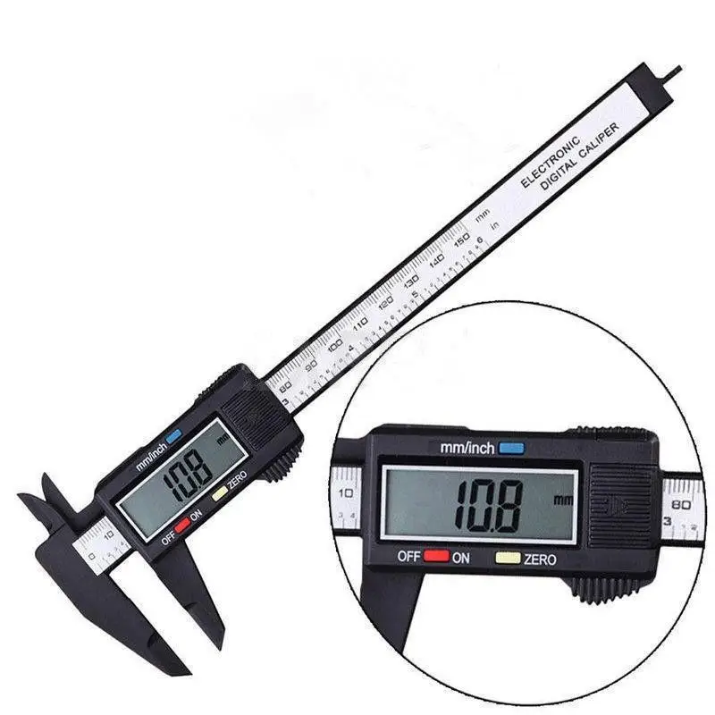 

150mm Electronic Digital Pachometer Caliber Vernier Mini Caliper Gauge Measuring Micrometer LCD Tool Ruler