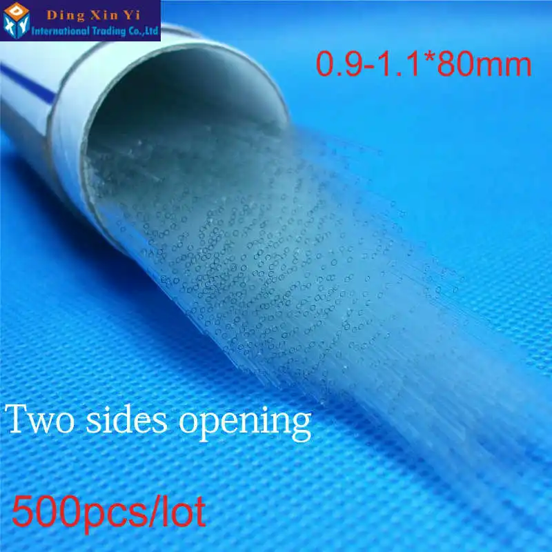 500pcs/lot 0.9-1.1*80mm Melting point Laboratory measurement of capillary Two sides opening |