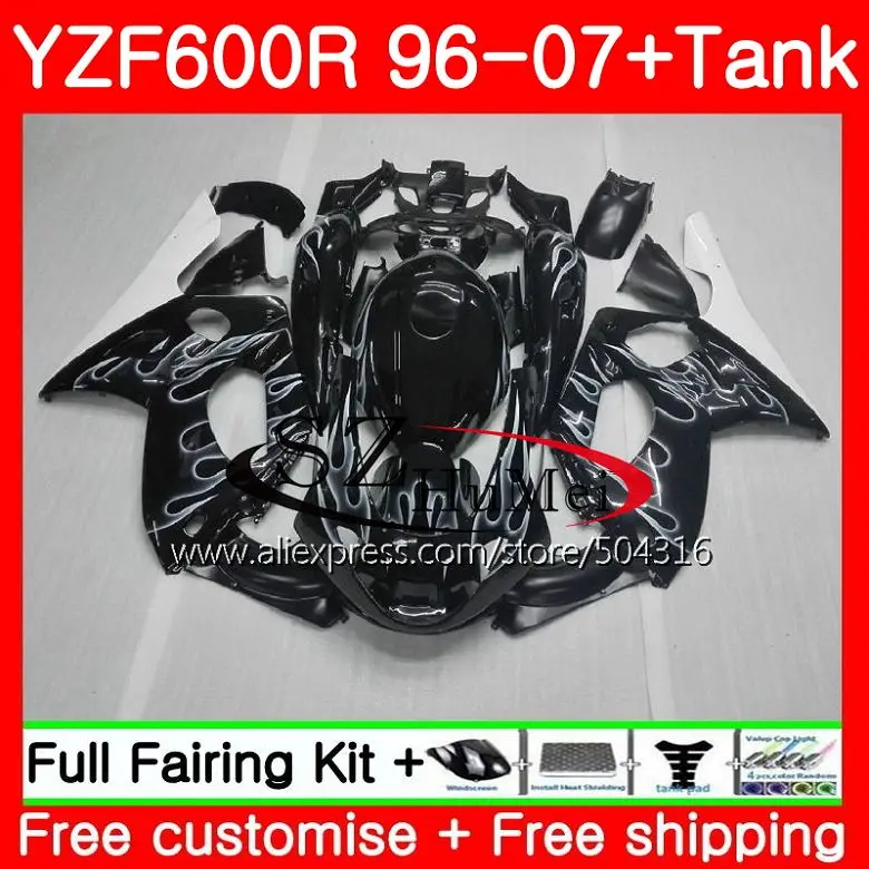 

Fairing For YAMAHA White flames Thundercat YZF 600R 02 03 04 05 06 07 65SH14 YZF-600R YZF600R 2002 2003 2004 2005 2006 2007 Bod