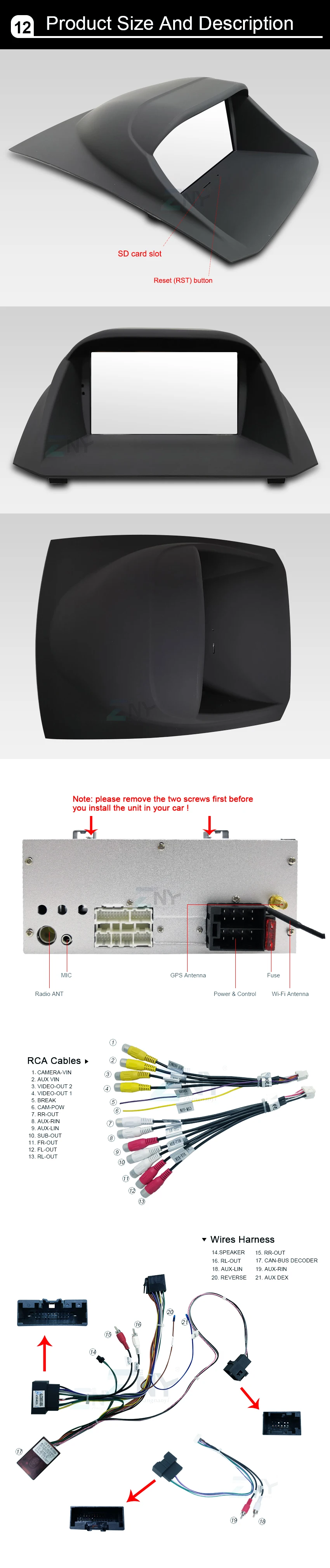 Discount 7" HD Android 8.1 Car GPS Stereo For Ford Fiesta 2013 2014 2015 2016 Auto DVD Audio Radio FM WiFi Navigation Free Backup Camera 14