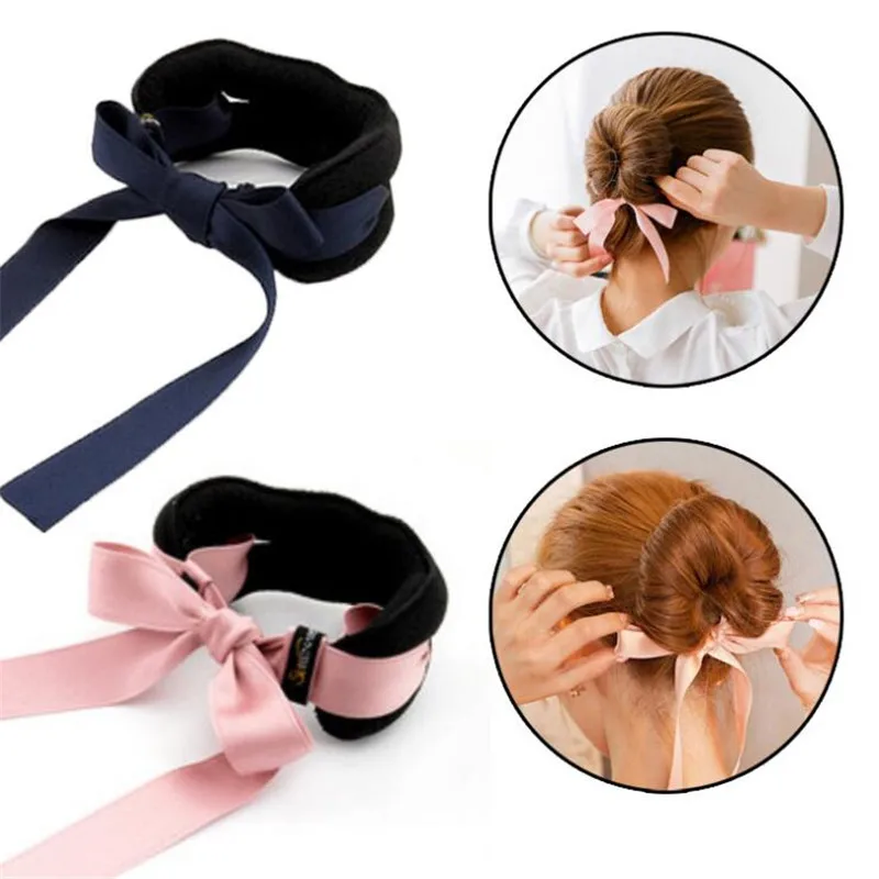 

Woman Magic Hair Making Tool Hairband Sponge Hair Styling Ladies Headband Hair Accessories Curls Bun Braids Bowknot Headwear