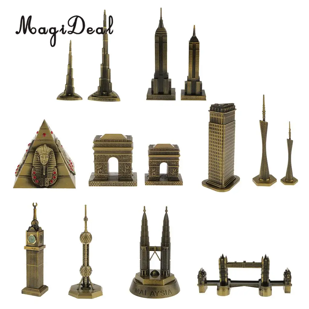 MagiDeal 10cm Vintage Metal Model London Tower Bridge Statue Model for Bedroom Home Bars Cafes Restaurants Decor