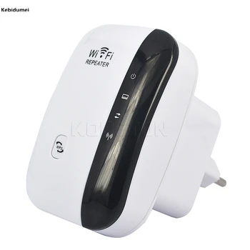 

Kebidumei Wireless Network Repeater 802.11N/B/G Router Range 300Mbps Signal Antennas Booster Extend Wifi for Enterprise EU/US