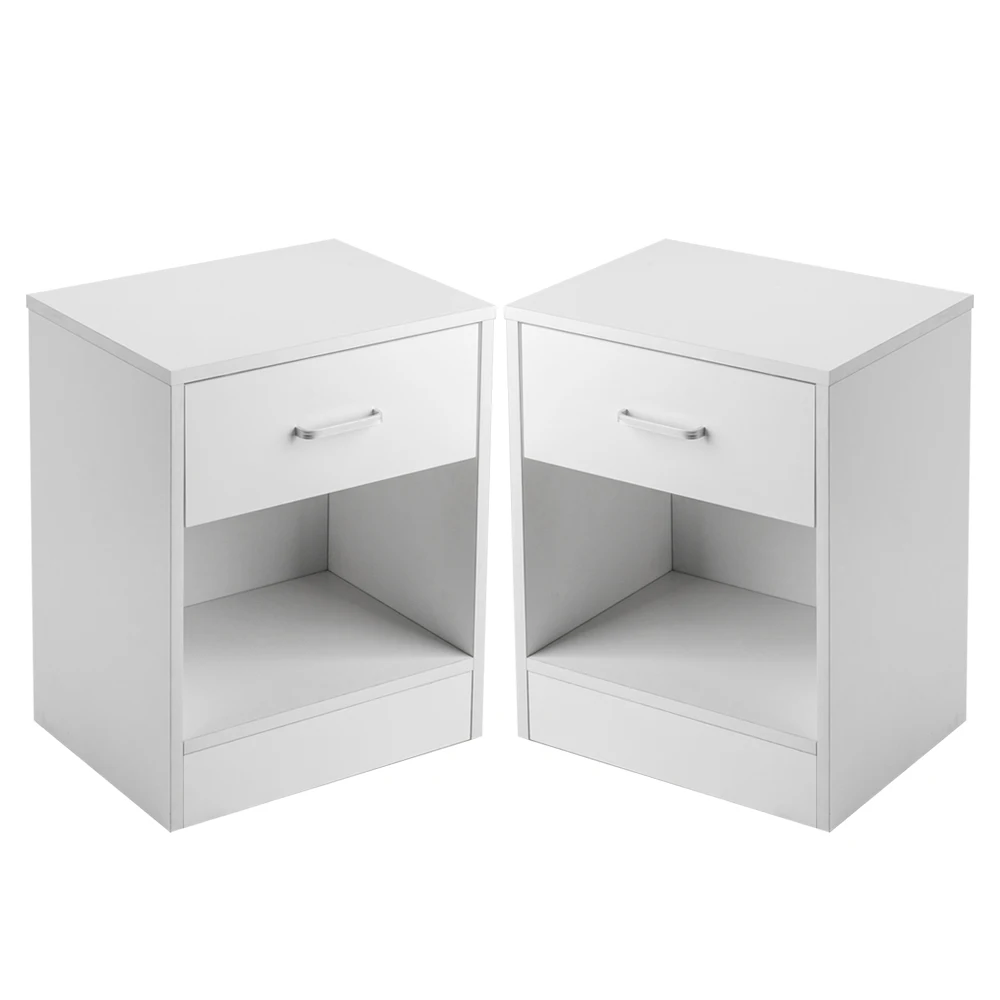 

2PCS Night Stands with Drawer White Black Nordic European Bedside Table Drawer Storage for Living Room