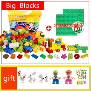 Big Size DIY City Building Blocks/Figures/baseplate/piline Bricks Educational Toys Compatible with Legoed Duploed Blocks Big Size DIY City Building Blocks/Figures/baseplate/piline Bricks Educational Toys Compatible with Legoed Duploed Blocks