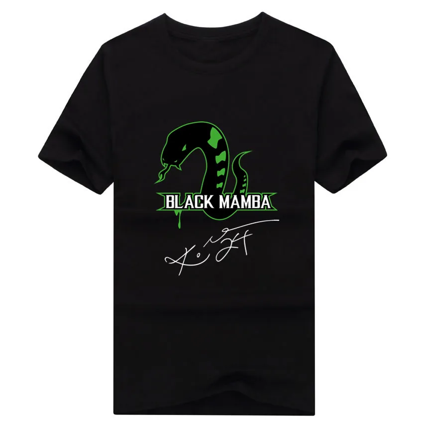 2018 Kobe Bryant #24 Черная Мужская футболка с круглым вырезом Mamba из 100% хлопка 1230