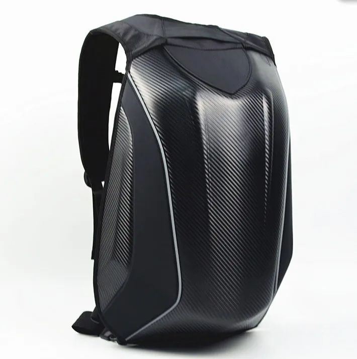 Carbon fiber motorcycle rider backpack shoulder bag, hard