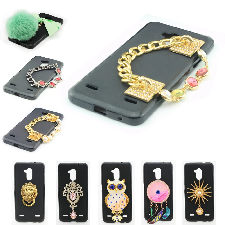 3D Unicorn Owl Quicksand Liquid Silicon Case For ZTE Blade V7 Lite Phone Back Diamond Chain Bowknot Fur Ball Cover Coque |