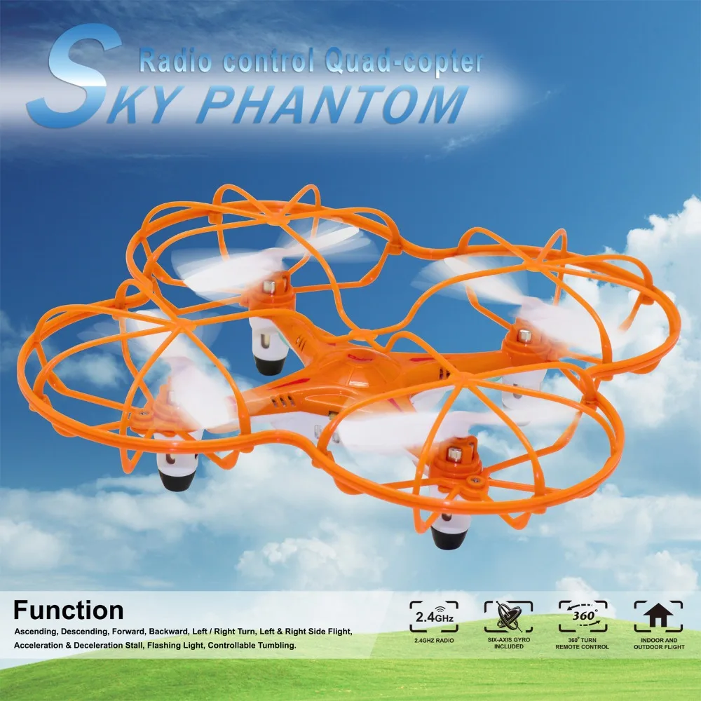 2015 Radio Control Quadcopter 2.4G 4CH Sky Phantom Easy Manipulated