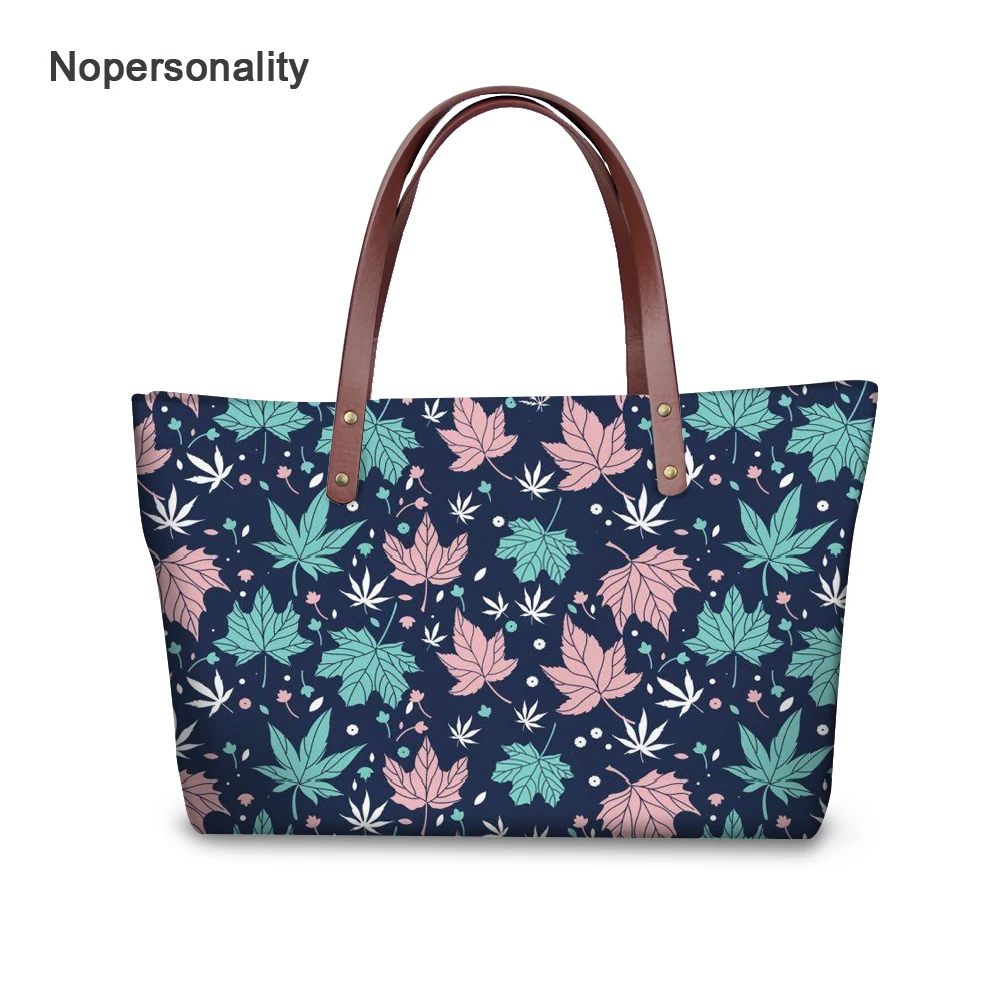 Nopersonality أنيقة كندا مابل ليف طباعة يد لينة النيوبرين الأعلى مقبض حقائب للنساء الأزهار نمط الشاطئ حمل أكياس Nopersonality أنيقة كندا مابل ليف طباعة يد لينة النيوبرين الأعلى مقبض حقائب للنساء الأزهار نمط الشاطئ حمل أكياس