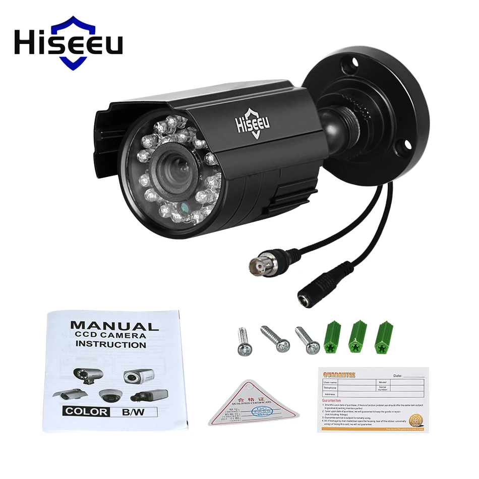 Камера видеонаблюдения Hiseeu 720P 1080P AHD металлический чехол водонепроницаемая