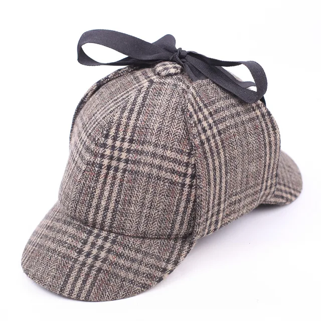 SHOWERSMILE Sherlock Holmes Hat Unisex Winter Wool Berets For Men