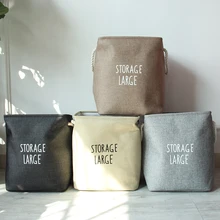 Портативная корзина с ручкой хлопок и лен ёмкость для хранения грязной одежды ведро корзина для белья ванная комната разное Органайзер баррель