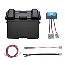 Battery Box Carrier With USB Charger LED Meter Breaker 12V Socket + 10A Controller +Battery connector Battery Box Carrier With USB Charger LED Meter Breaker 12V Socket + 10A Controller +Battery connector