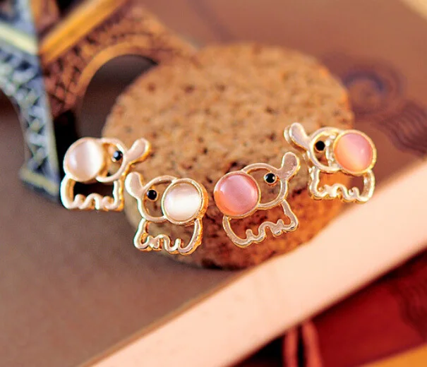 Moda bella cute baby elefante opale orecchini donna orecchini dichiarazione per Moda bella cute baby elefante opale orecchini donna orecchini dichiarazione per