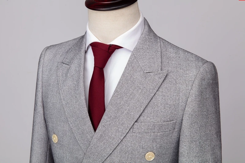 BATMO 2019 Новое поступление высокого качества двойной грудью Узкие повседневные клетчатые костюмы для мужчин, мужская торжественное платье