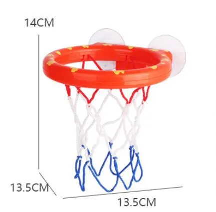 1pc Funny Baby Shower Boy Bathroom Toys Baby Bath Toys Storage Basketball Hoop And Balls Playset Summer Toys For Kids #TC 15