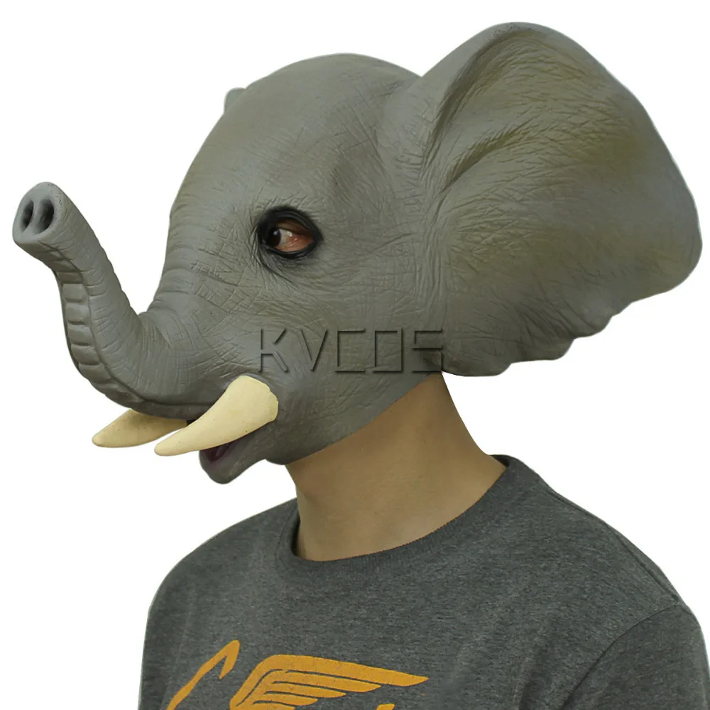 Elblocdelcachondeo 安い ハロウィン小道具大人象マスク動物フルラテックスマスカレード誕生日パ ーティーラテックスシリコーンコスプレフェイスマスク 通販 価格