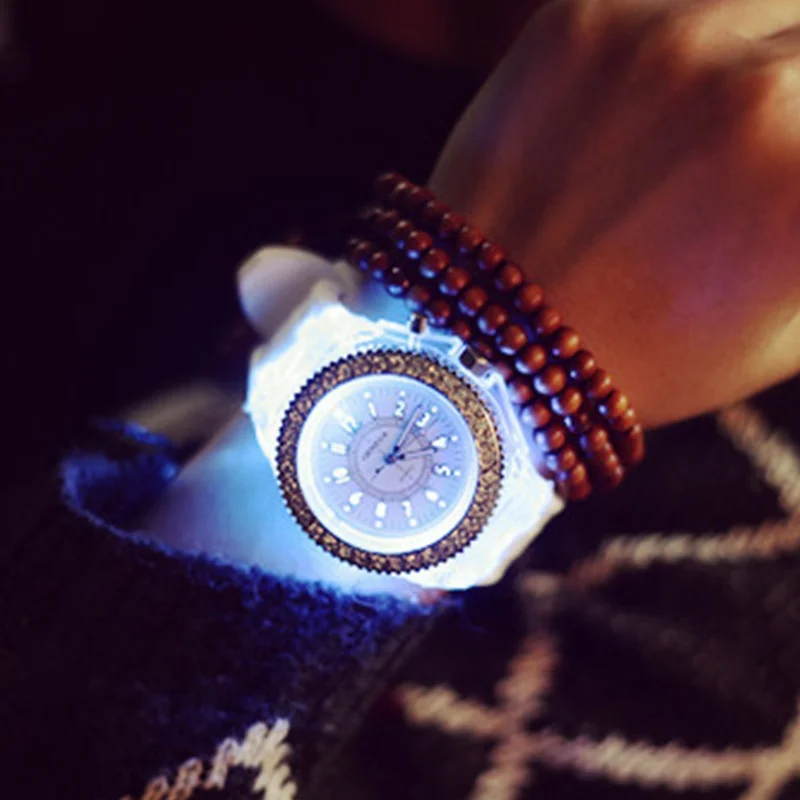 2019 Brand New Luminous Wristwatch Korean Fashion Exo Quartz Watch Women Watches Ladies Dress Watches Casual Watch