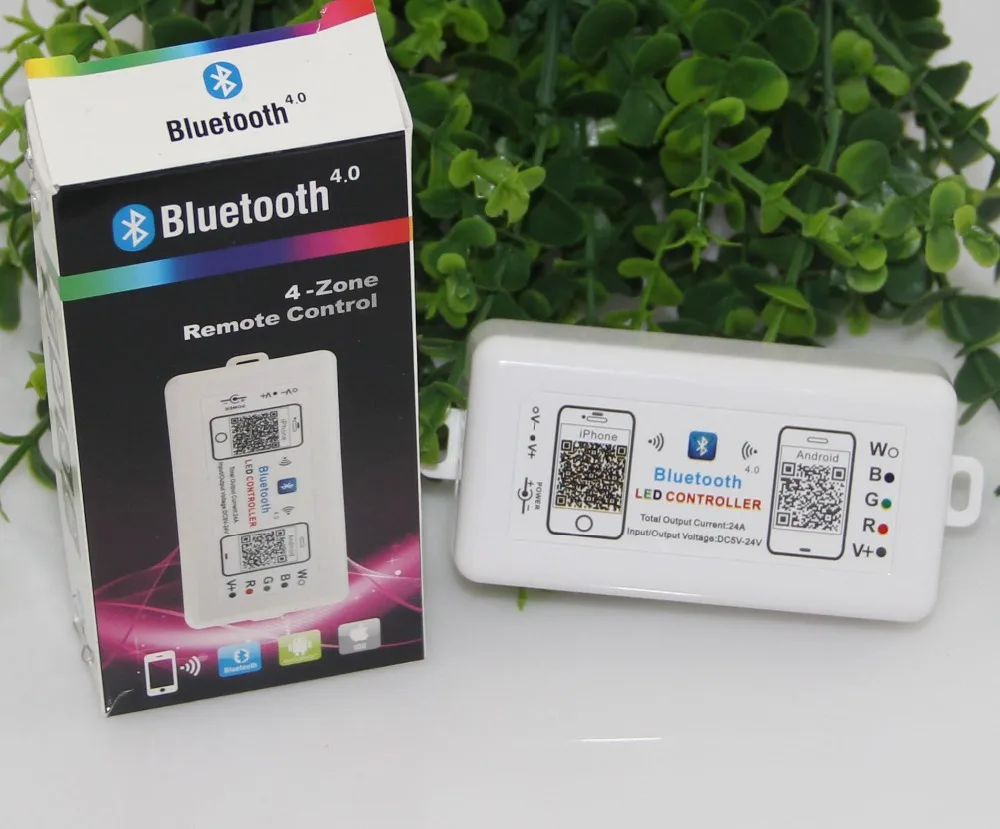 

10pcs/lot Bluetooth RGB/RGBW led Controller Wireless IOS/Android Led Strip Bluetooth 4.0 Control DC 12V/24V 24A Free Shipping