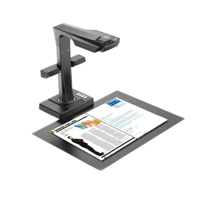 ET16 Plus Book and Document Scanner Smart Portable 16MPS camera scan with Hand & Foot Pedal for Mac and Windows,187 OCR language