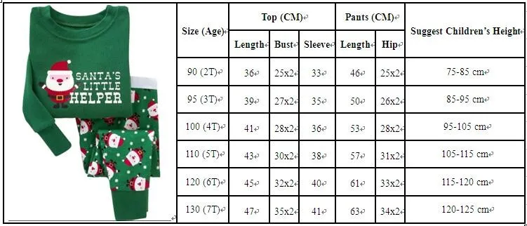 Семейная рождественская повседневная пижама с длинными рукавами из натурального хлопка для детей от 2 до 7 лет комплект одежды из 2 предметов для мальчиков и девочек комплект одежды для детей
