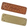 48Pcs/Lot Heart Logo Hand Made Pu Leather Labels For Gift Bag Hand Made With Heart Leather Sewing Accessories For Clothing ► Photo 2/6