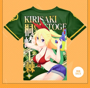 

Free shipping Top Anime Nisekoi Cosplay short-sleeved round neck men and women summer T-shirt Full-color printing T-shirt