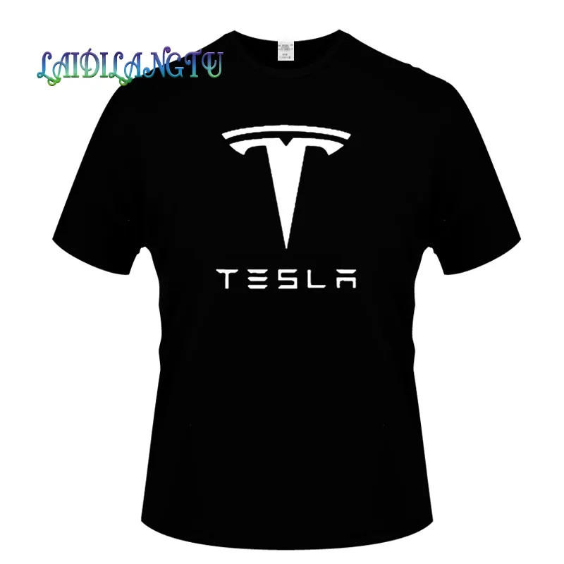 

New Tesla Men T Shirts Short Sleeve Round Neck Ringer Letter Printed cotton Male Tees Casual Man t-shirt Tops many colors
