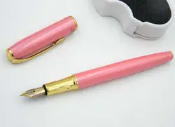 Розовый с золотистым аксессуаром Средний наконечник Подарочная авторучка