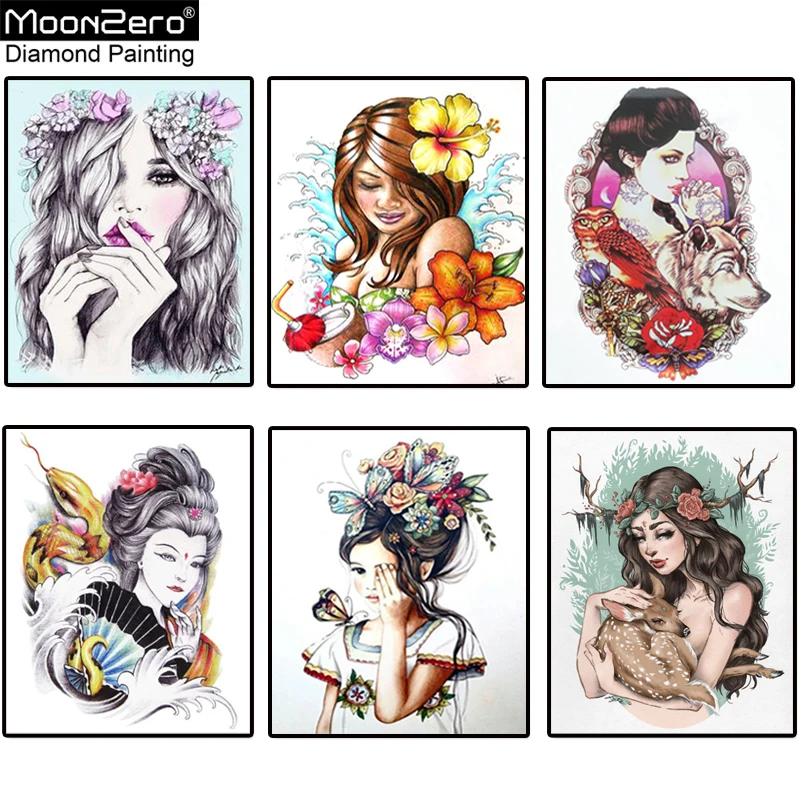 2018 New 5D Diy Diamond Painting Flower Girl Icon Full Square Rhinestone Mosaic Embroidery Cross Stitch Kit Crafts Decor | Дом и сад