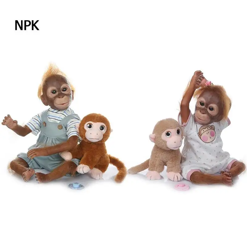 

Baby Cute Monkey Doll Lovely Reborn Baby Vivid Simulation Baby Lifelike Doll Child Playmate Toys Environmental Friendly Cotton
