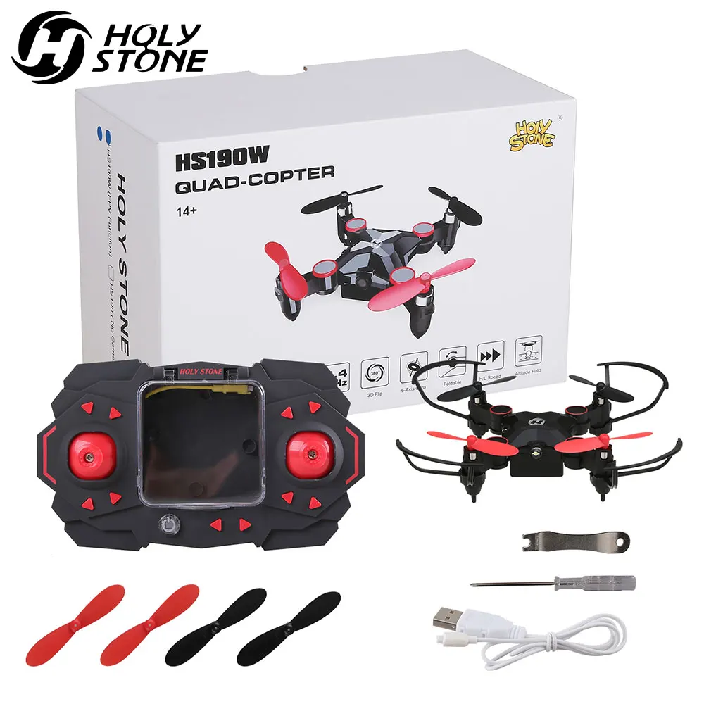 

USA Stock Holy Stone HS190 Pocket Mini Drone RC Drone Quadcopters Headless Mode One Key Return RC Helicopter Best Toys For Boys
